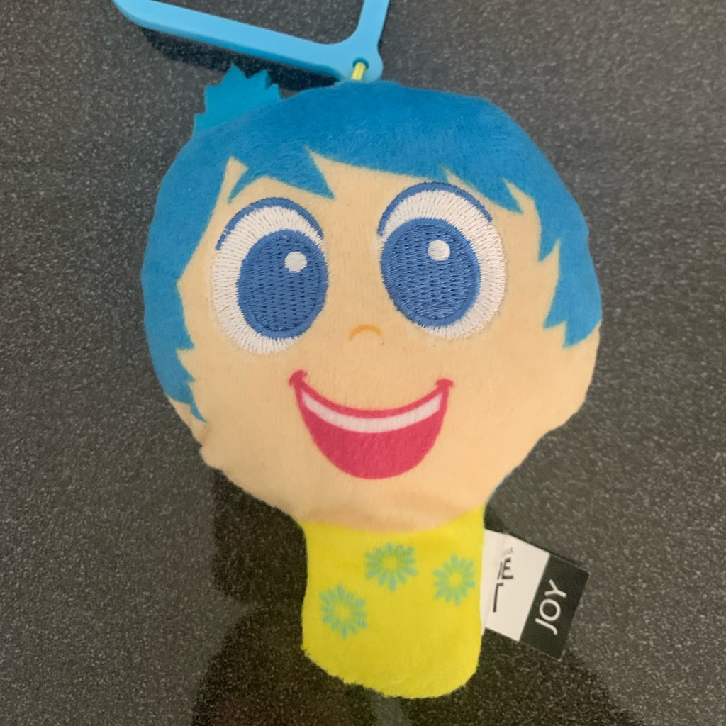 Inside Out Joy Plush Keychain Bag Purse Charm